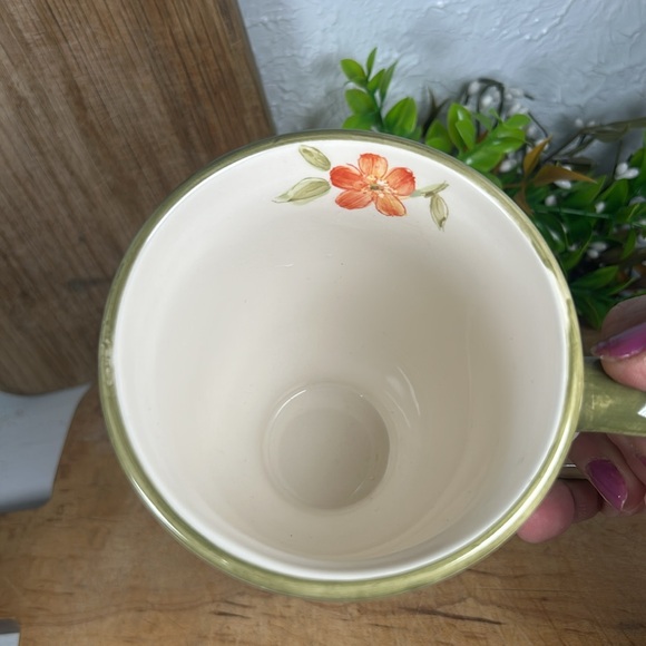 Butterfly Garden Mug Tray Set Stoneware Plate Large Mug Luncheon/Meal Set - Picture 11 of 15